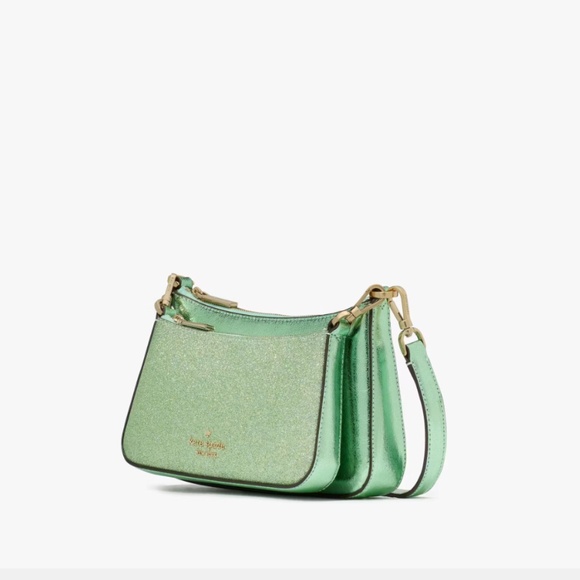 Kate Spade Rare Seafoam Green Dual Glitter Clutch. - Picture 8 of 8
